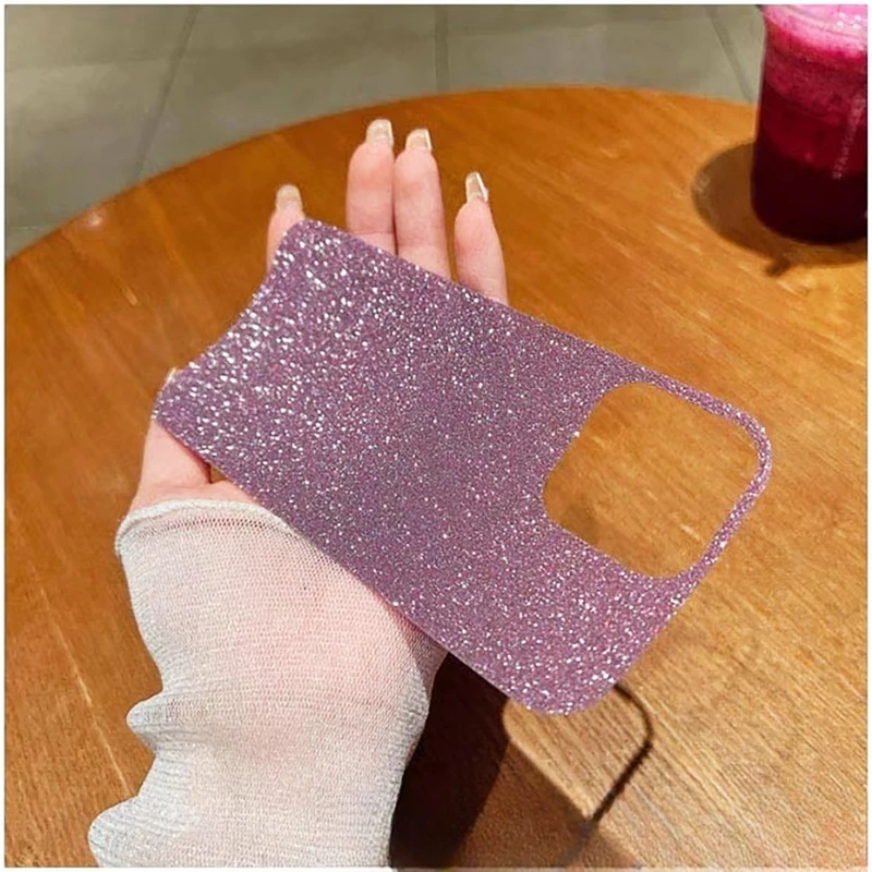 Luxury DIY Glitter Phone Case with Flash Stickers - Thin Cover Accessory