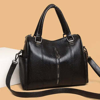 Borsa tote da donna Borsa vintage con manico superiore Borsa a tracolla alla moda in pelle PU solida Borsa a tracolla di grande capacità Borsa per pendolari