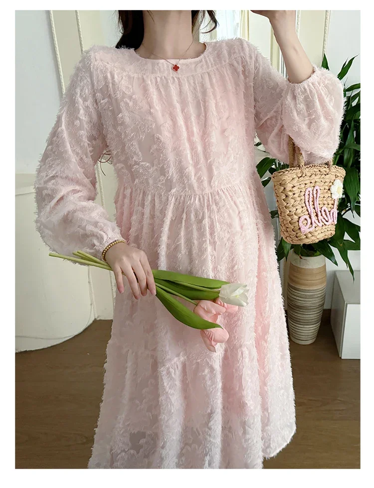 فستان شيفون ربيعي للأمهات لعام 2025 بأكمام طويلة و...