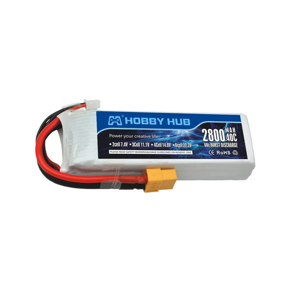 Batterie LiPo 11.1V 3S avec câble silicone et connecteur XT60, parfaite pour drone FPV.
