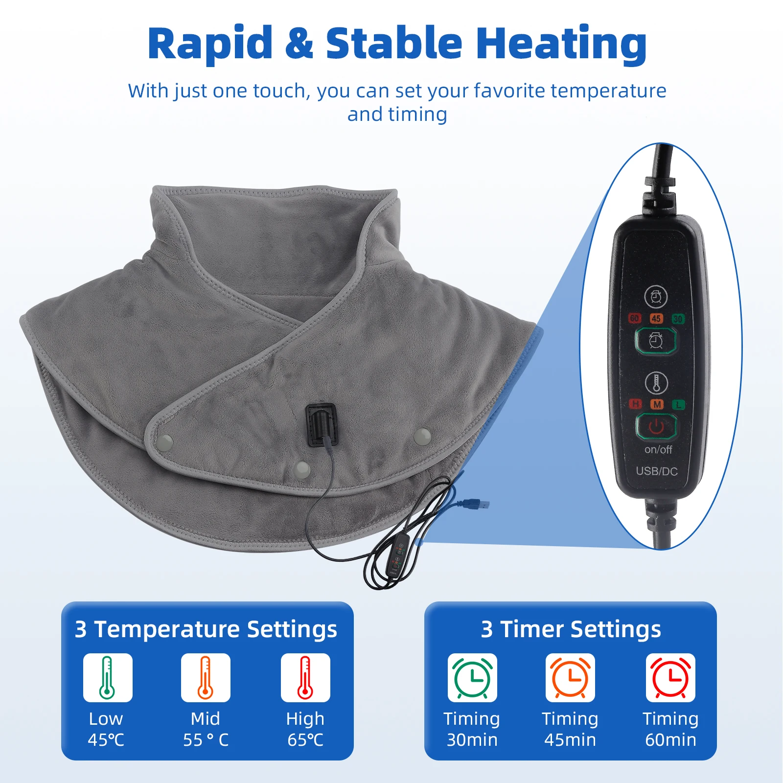 Electric Heating Shoulder Pad Massager for Neck Cervical Brace