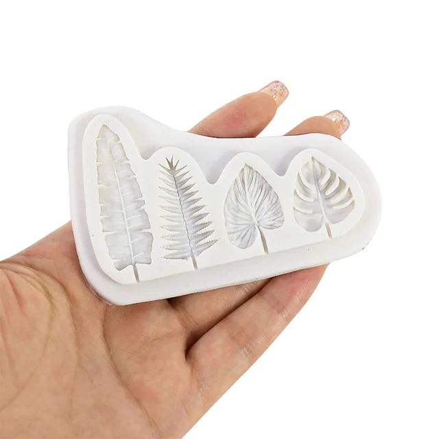 Pálma Levelek Szilikon Penész Barkács Fondant Sütemény Díszítő Szerszámok Teknős Levél Csokoládé Cukorkák Sütő Dzsungel Születésnapi Party Dekoráció - Image 5