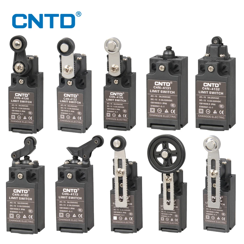 Interruptor de Limite Vertical Cntd Interruptor do Curso Rolo do Contato 1nc1no Ip66 C4n4120 C4n-4122 C4n-4125 C4n-4131