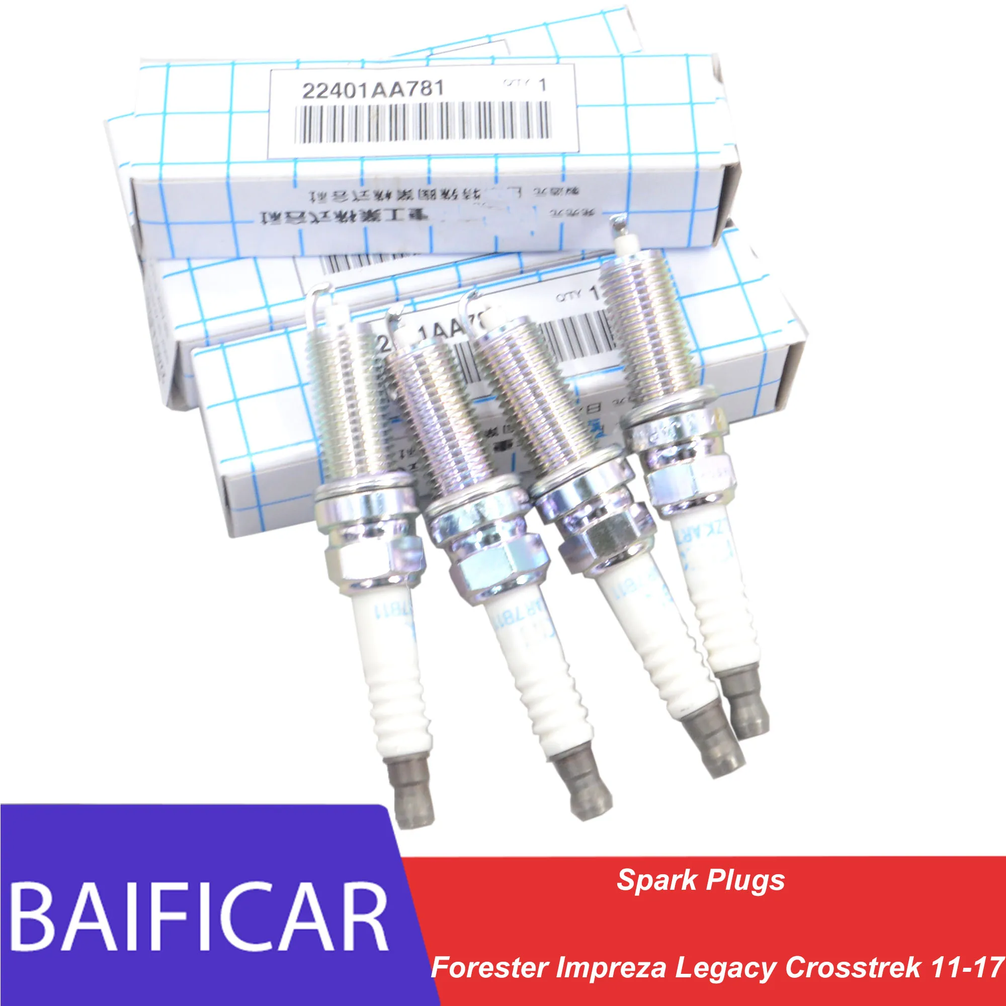 Baificar Brand New Genuine 4pcs Set Spark Plugs 22401aa781 For Subaru