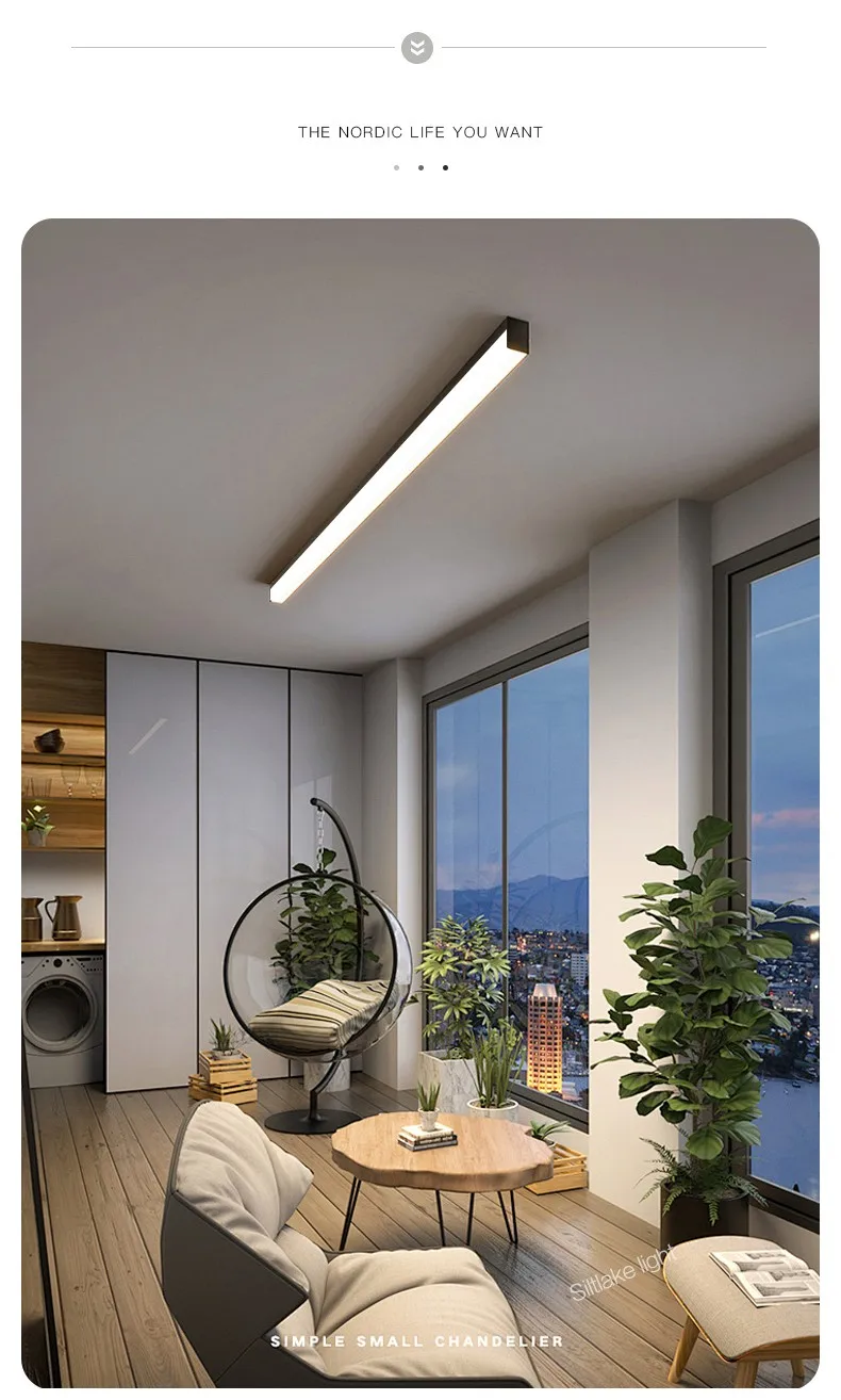 balcony ceiling lights Long strip aisle LED lamp bedroom S2762f68ec7df47d9abfd7c10c6b81203j