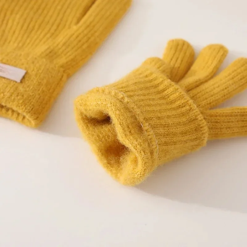 Women Autumn Winter Touch Screen Gloves Gloves Skiing Riding Work Full Finger Mittens Warm Knitted Gloves Sport Cycling