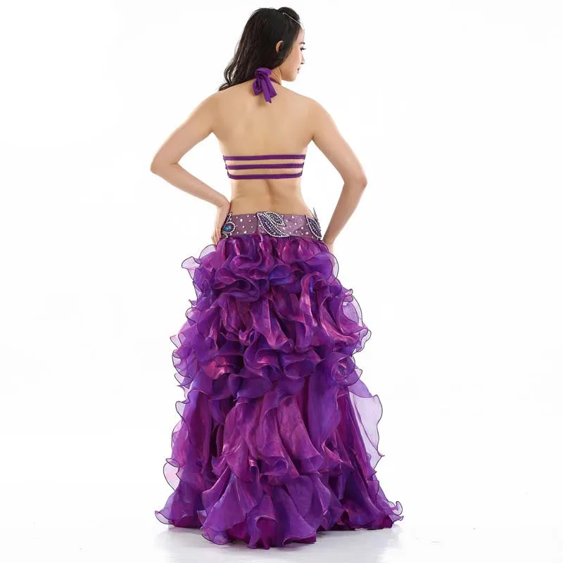 Professional Belly Dance Costumes Performance Dancewear Dress rhinestones #879