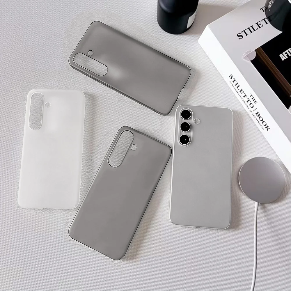 Thin Matte Transparent Silicone Phone Case For Samsung Galaxy_voghion.com