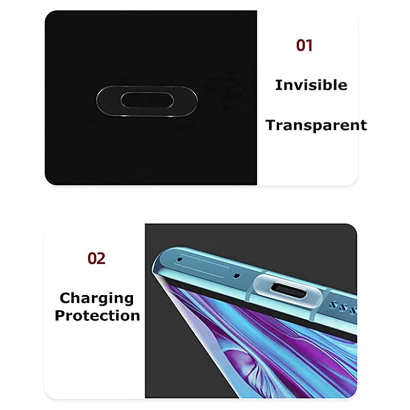 10/20PCS Charging Port Protective Film Sticker For iPhone 13 12 Pro ios Samsung Xiaomi Universal Micro-USB Type-C Protector Film 2