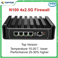Topton 4x 2.5G Intel i226-V Solid Firewall Mini PC N100 Top Version Fanless Soft Router Micro Appliance pfSense Proxmox AES-NI 1