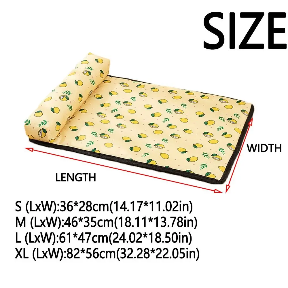 Portable Ice Silk Dogs Mat Pad Pet Supplies Keep Cooling Pet Cat Cooling Mat Anti-slip Soft Dog Crate Sleep Bed Outdoor