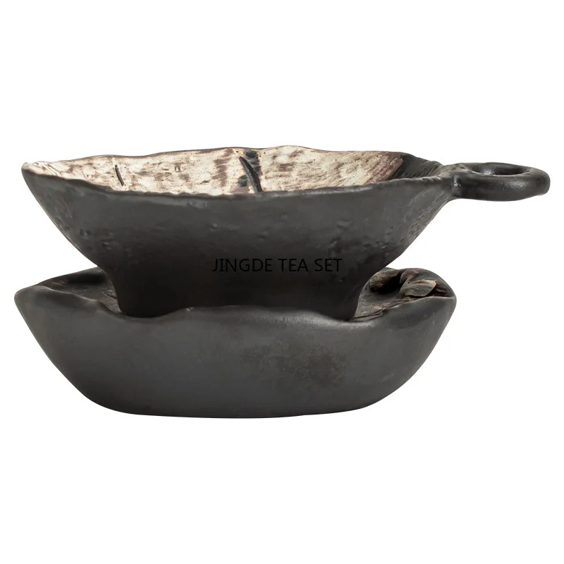 Retro ceramic filter set Chinese integrated tea separator Kung Fu tea set kitchen accessories