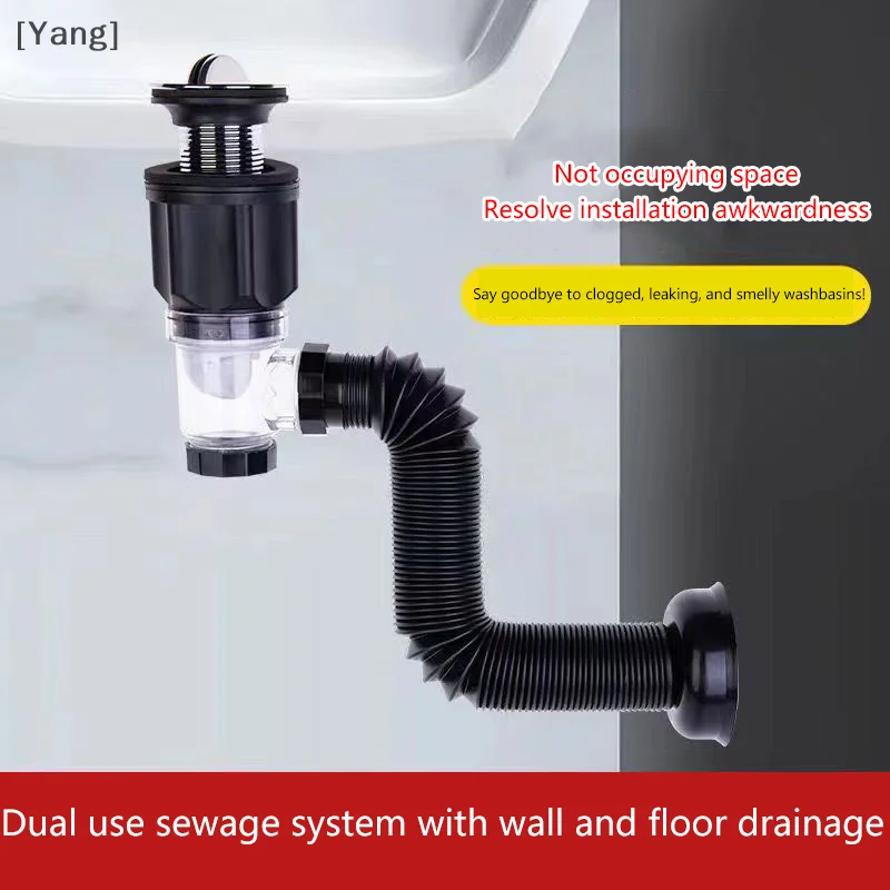 Sink Filter Kitchen Sink Filter Sink Strainer Kitchen Sink Strainer Sink Drain Pipe Flip Top Anti-Odor Drain Pipe Set Kitchen Sink Drain Retractable Deodorizing Filter Flexible Downspout Bathroom Anti Clogging