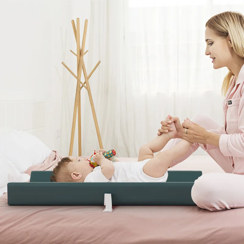 PU Leather Baby Changing Pad with Waterproof & Wipe-Clean PU Cover, Standard Size Cozy Diaper Changing Pad for Dresser and Table