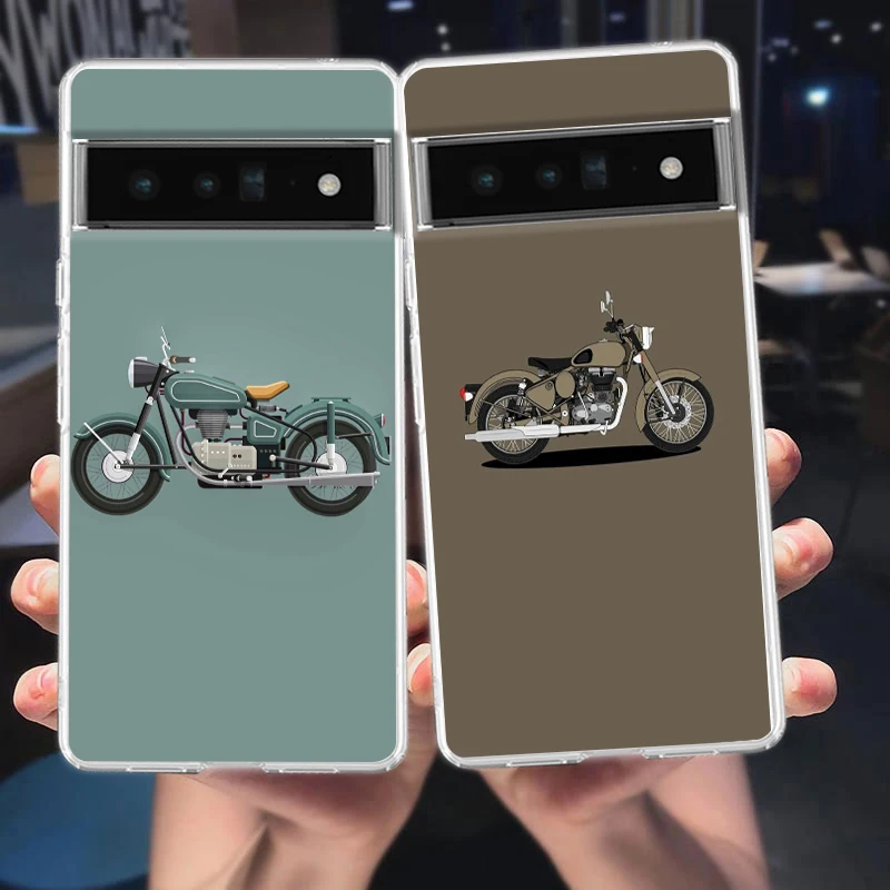 Durable Shockproof Silicone Motorcycle Phone Case with Transparent Shell