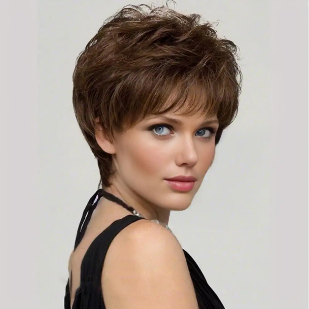 Red Short Bob Cut Wigs For Women Human Hair Brazilian Bone Straight Cheap Full Machine Made Human Hair Wigs With Bangs