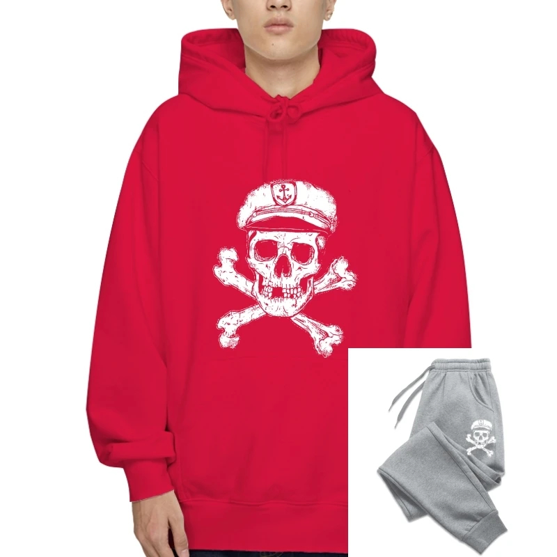 

2020 Fashion CAMISETA T-Sweatshirt Hoodies marinero skull- Pirata Capitan Calavera Ancla Capitan Negro Sweatshirt Hoodies