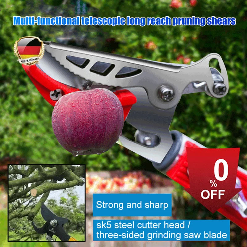 Garden Tools 2.2M Tree Pruner With Long Saw Blade Chainsaw Branch Pruner Garden Tools Metal Fruit Picker Extra Long Telescopic garden tools garden pruner