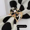 Crystal Scarf Buckle Fashion DIY Alloy Brooches Knotting Artifact Multifunctional Shawl Ring Clip Jewelry Accessories 5