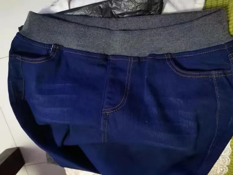 Oversize 40 Stretch Skinny Jeans Women Elastic High Waist Patchwork Pencil Vaqueros Casual Denim Pants Spring Cowboy Leggings