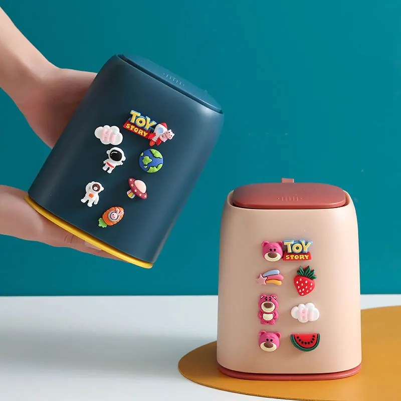 TOGEVAL Lot De 2 Petites Poubelles De Bureau Galvanisées Avec Couvercle Pour La Maison Et Le Bureau