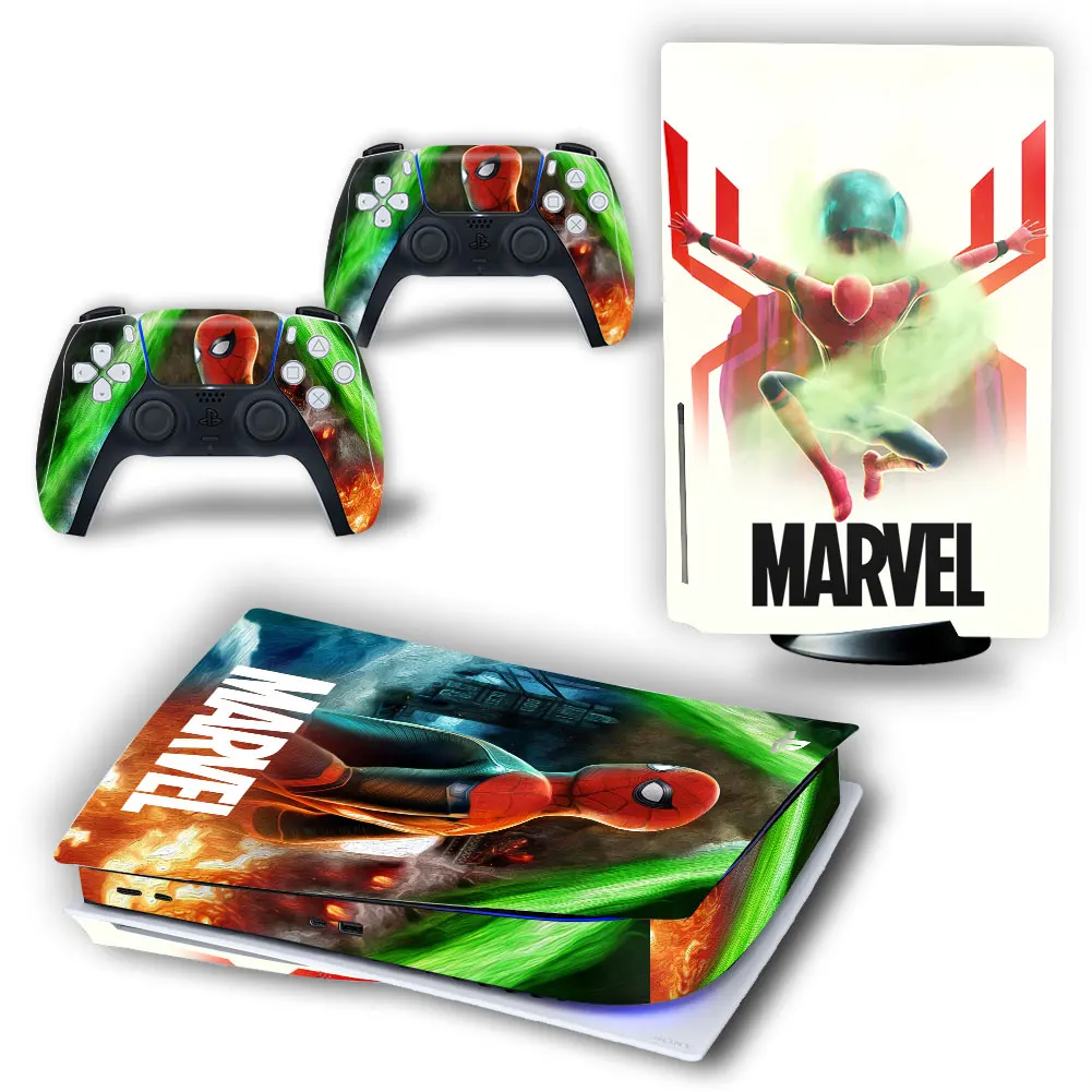 Marvel Venom PS5 Disc Edition Skin Sticker Cover Decal for PlayStation 5 Console and 2 Controllers PS5 Disc Skin Sticker Vinyl 
