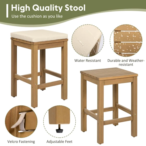 5-Piece Acacia Wood Bar Set 3