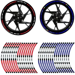 16Pcs Universal 17"18" Strips Motorcycle Wheel Stickers Car Reflective Rim Tape Motorbike Bicycle Auto Decals for Honda