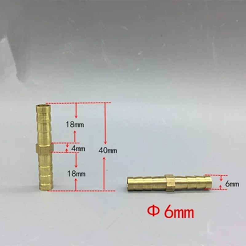 Brass Multi-Size Straight Hose Pipe Fitting Connector