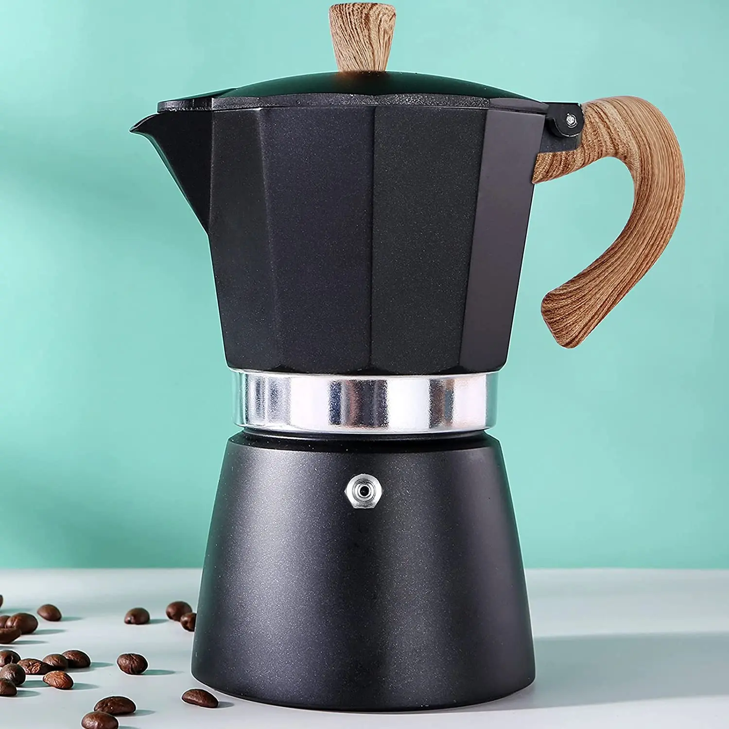  Moka Pot, Italian Coffee Maker, Coffee Pot 6 cup/10 OZ Stovetop  Espresso Maker for Gas or Electric Ceramic Stovetop Camping Manual Cuban  Coffee Percolator for Cappuccino or Latte: Home & Kitchen