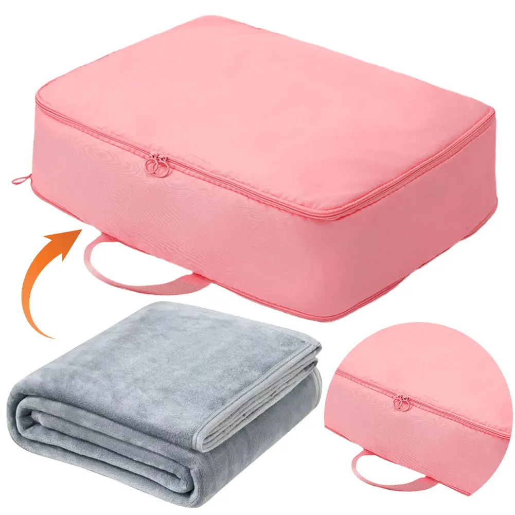Space Saving Self Compression Organizer with Zipper Comforter Storage Bag Blanket Storage Bags for Comforters Blankets Bedding 3