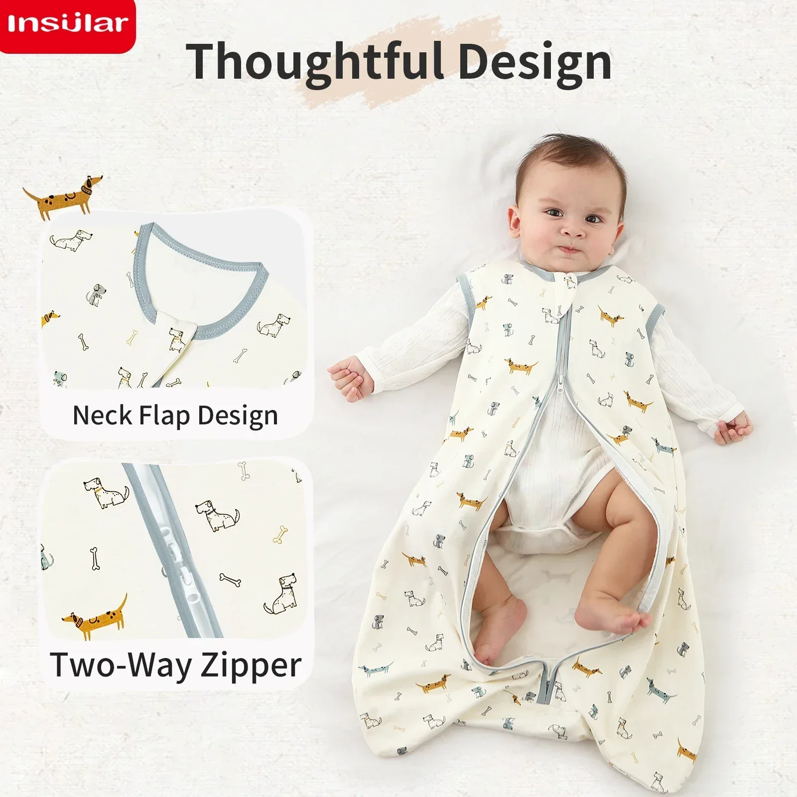 Baby Sleeping Bag 3-18 Months Summer Thin Kids Sleepwear Flowers For Girls Baby Sleepsacks 100% Cotton Anti-Kick Blanket