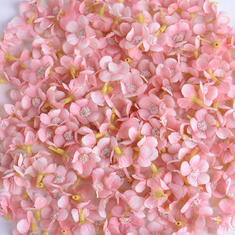 100Pcs Mini Silk Daisy Flower Heads for Crafts and Decorations