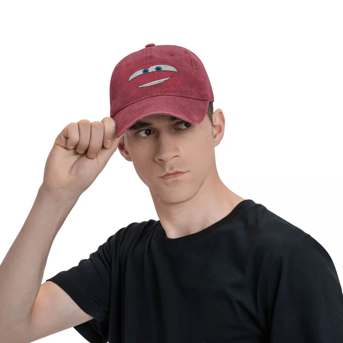 Fashion Cars Lightning Mcqueen Baseball Cap Unisex Style Distressed Denim Headwear Outdoor Summer Gift Caps Hat 4