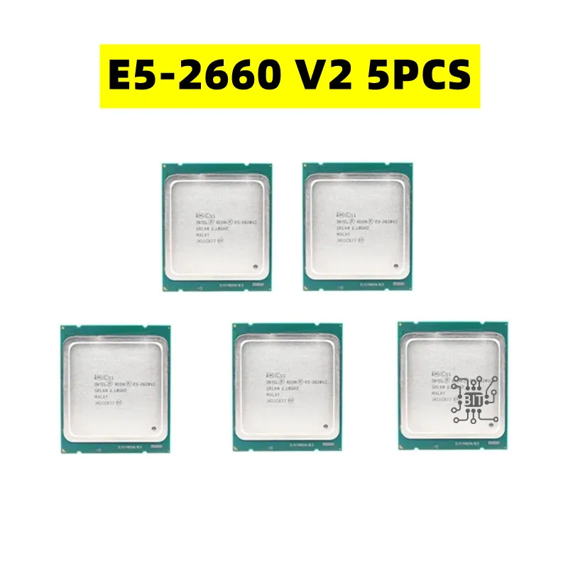 5 Pz E5 2660 V2 Lga 2011 Processore Cpu 2.2Ghz 10 Core E 20 Thread 95W E5-2660 V2 Supporto Scheda Madre X79