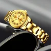 Ladies Fashion Ultra-thin Steel Band Dual Calendar Luminous Waterproof Digital Scale Watch Quartz Watch for Women Gift Clock 2