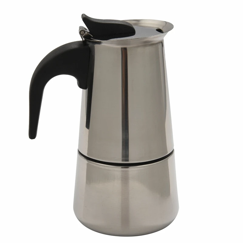Moka Caffettiera Espresso Latte Percolatore Fornello Caffettiera Caffettiera Espresso Macchina Da Caffè Italiana 100Ml Acciaio Inossidabile
