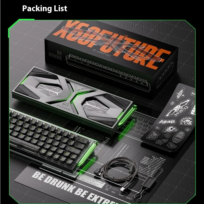 DrunkDeer X60 Future Gaming Keyboard Magnetic Switch 8kHz 0.01 RT