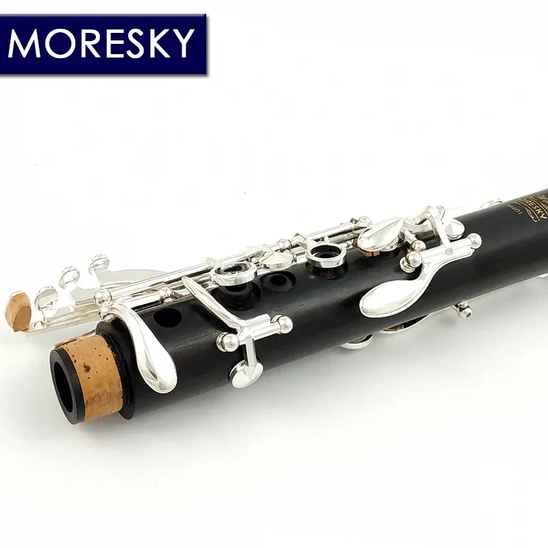 MORESKY Clarinet Bb Wood Ebony Silver Plated 17 Keys Grenadilla Sib Klarnet M601