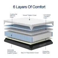 Hybrid Mattress, Queen, 10" Medium Cooling Gel Memory Foam 2