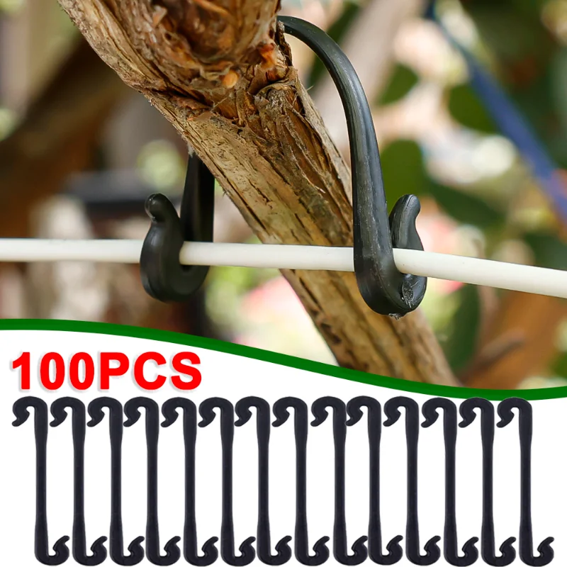 

10/100PCS Reusable Plant Garden Clips Planting Support Grippers Stem Loop Clamp for Flower Vine Branches Holding Buckle Supplies