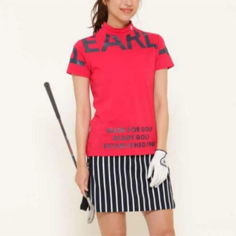 PG Golf Apparel Women's Round Neck Short Sleeve T shirt Summer Sports