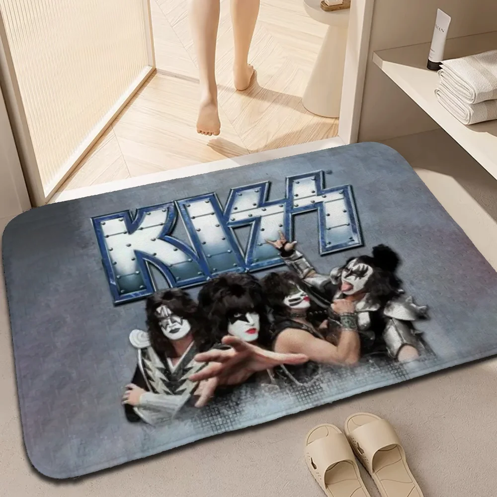 Kitchen Mat KISS Rock & Roll All Nite Carpets for Bedroom Floor Mats Custom Aesthetic Room Decoration House Entrance Mat Home 5