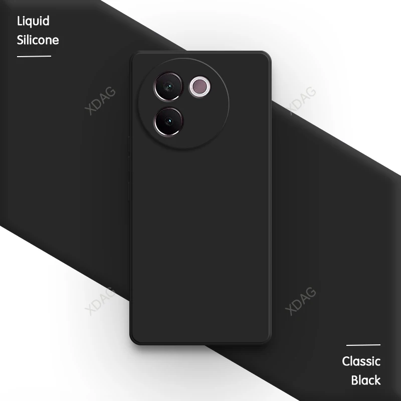 Liquid Silicone Shockproof Phone Case with Lens Protection - Fashionable Soft Back Cover