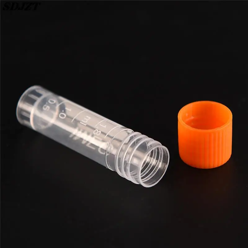 20pcs High Quality PP Lab Analysis Freezing Tubes Graduation Centrifuge Tube Volume Vials Bottles With Screw Cap 1.8ml