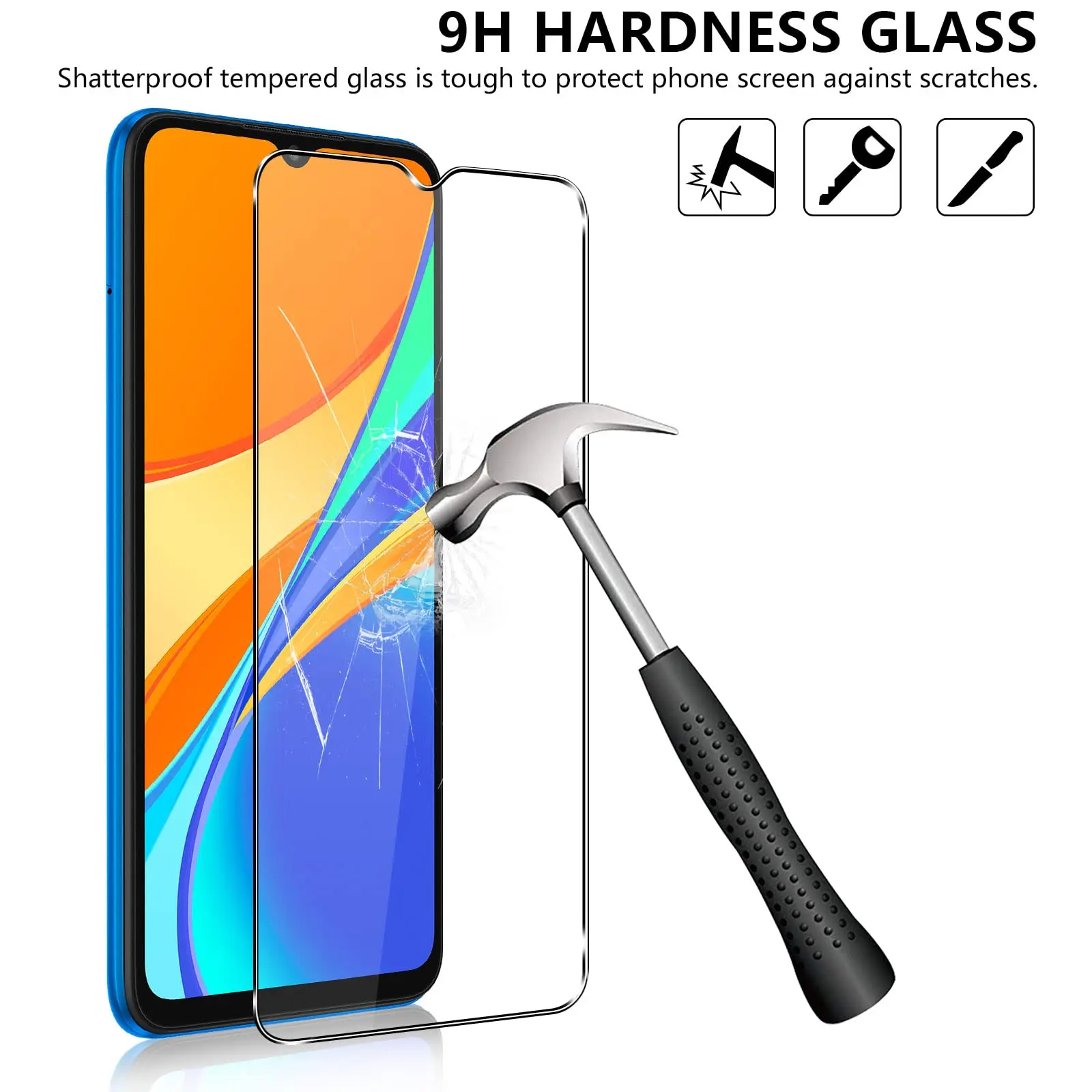 Protector de pantalla para Redmi 9C NFC Xiaomi, vidrio templado HD 9H, funda antiarañazos, amigable con el envío gratis