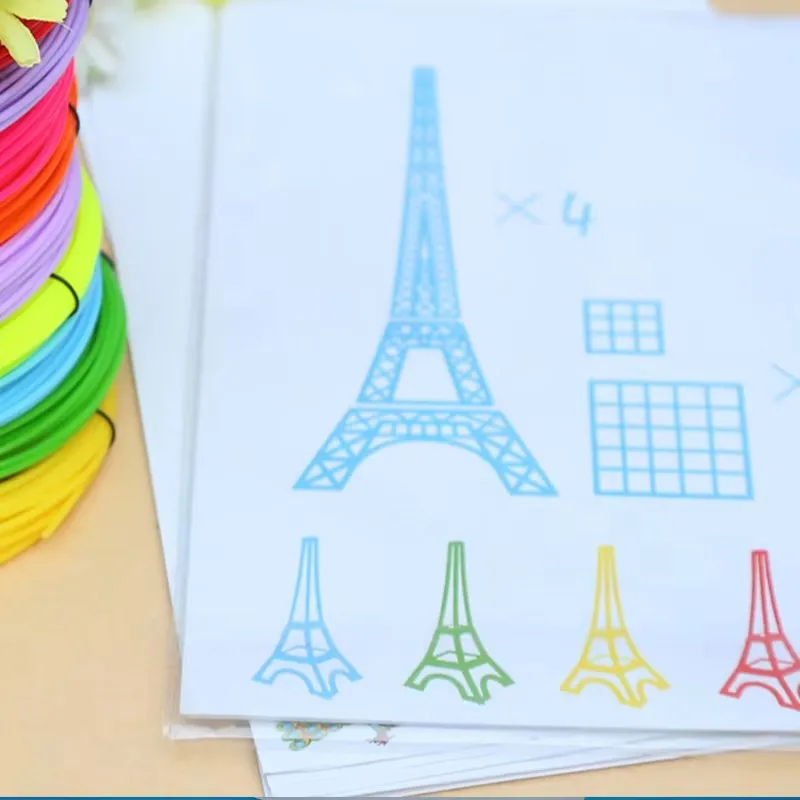 A4 3D pen copy pattern template, 22 sheets, with PVC transparent copy board. 40 patterns, 3D pen painting textbook. 6