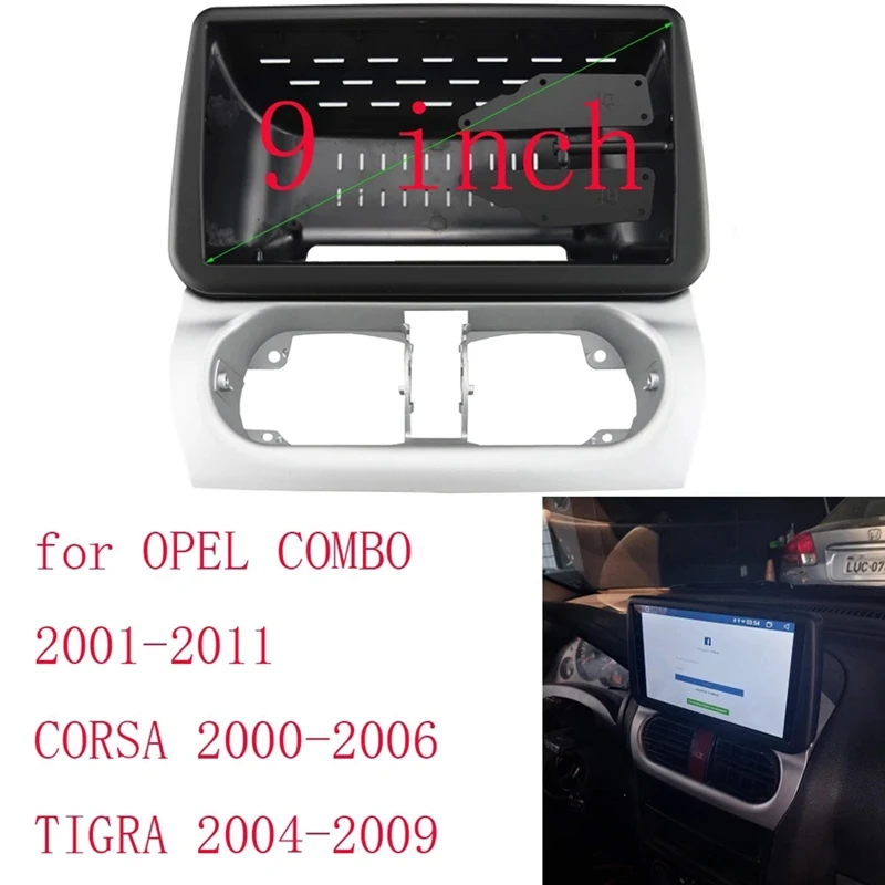 9 Pollici Car Frame Fascia Adapter Canbus Box Decoder Android Radio Dash Fitting Panel Kit Per Opel Combo Corsa Tigra