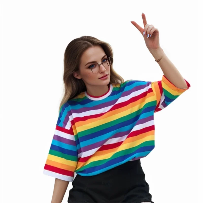 

Женская Полосатая Рубашка, топы с коротким рукавом, футболка с круглым вырезом, базовые футболки