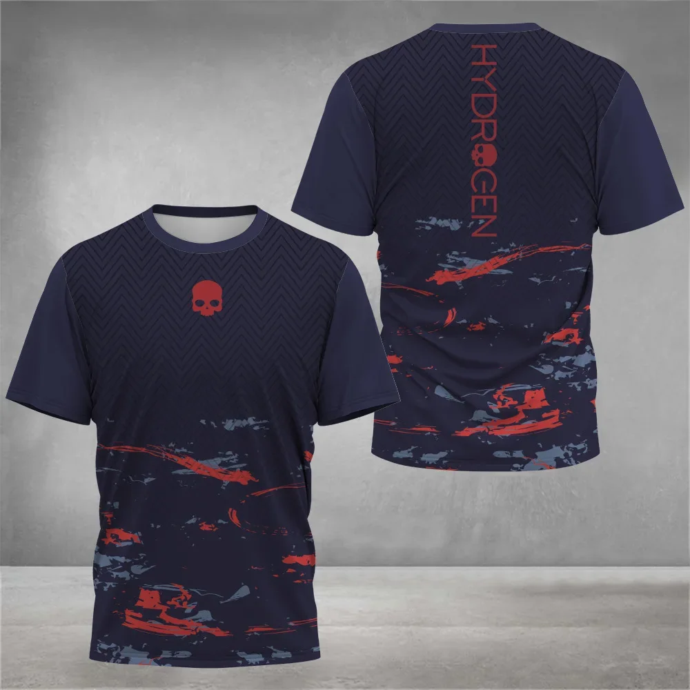 Summer Men's Crew Neck Short Sleeve T-Shirt Colourful Printed Tennis Badminton Running T-Shirt Casual Loose Outdoor Sportswear